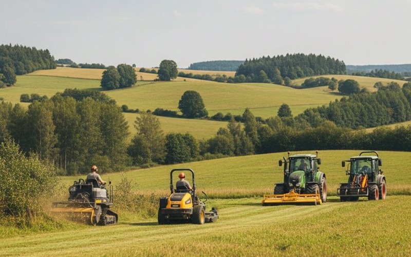 Tím profesionálov s kompletnou flotilou moderných strojov pripravený na údržbu pozemkov v regióne Orava.
